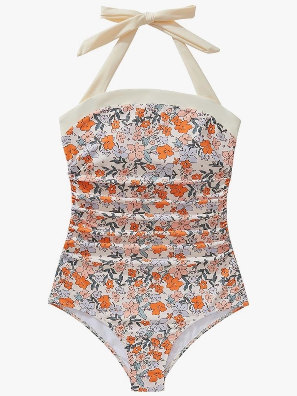 Women’s One-Piece Swimsuit Halter Retro Bathing Suit